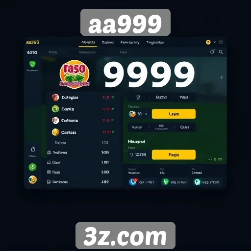 Interface do usuário do aa999 é otimizada